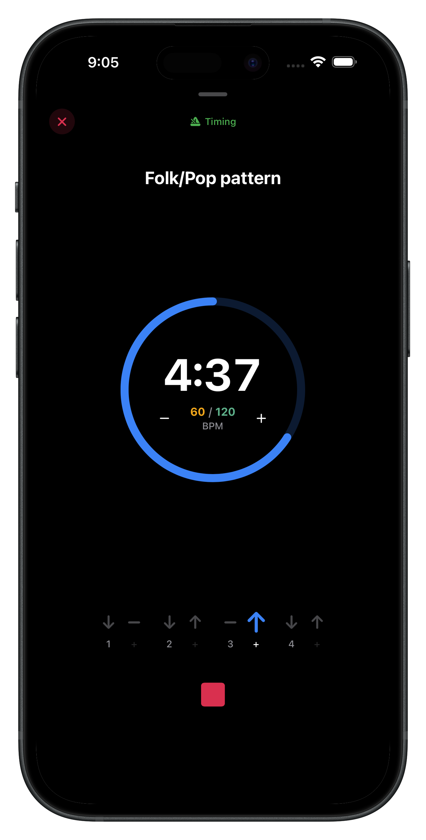 Strumming pattern beat 6
